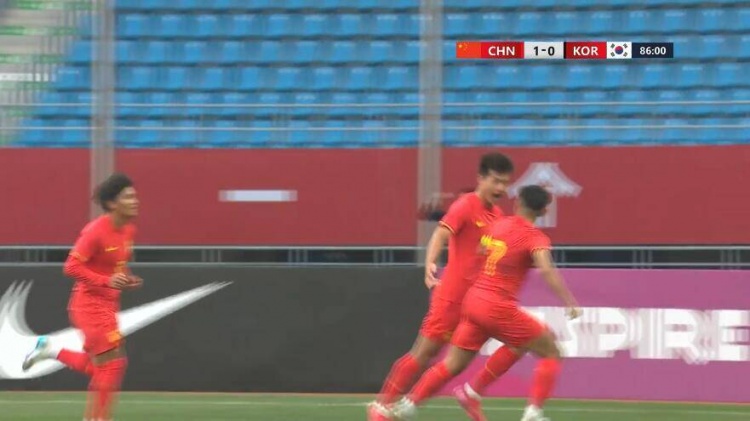 U22國足1-0韓國全場數據：控球率49%落后韓國，10射7正領先對手